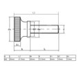 thumbnail image 4 of Tornillos de cabeza plana estriada M6x35mm completamente roscados, 4 piezas, 4 of 4