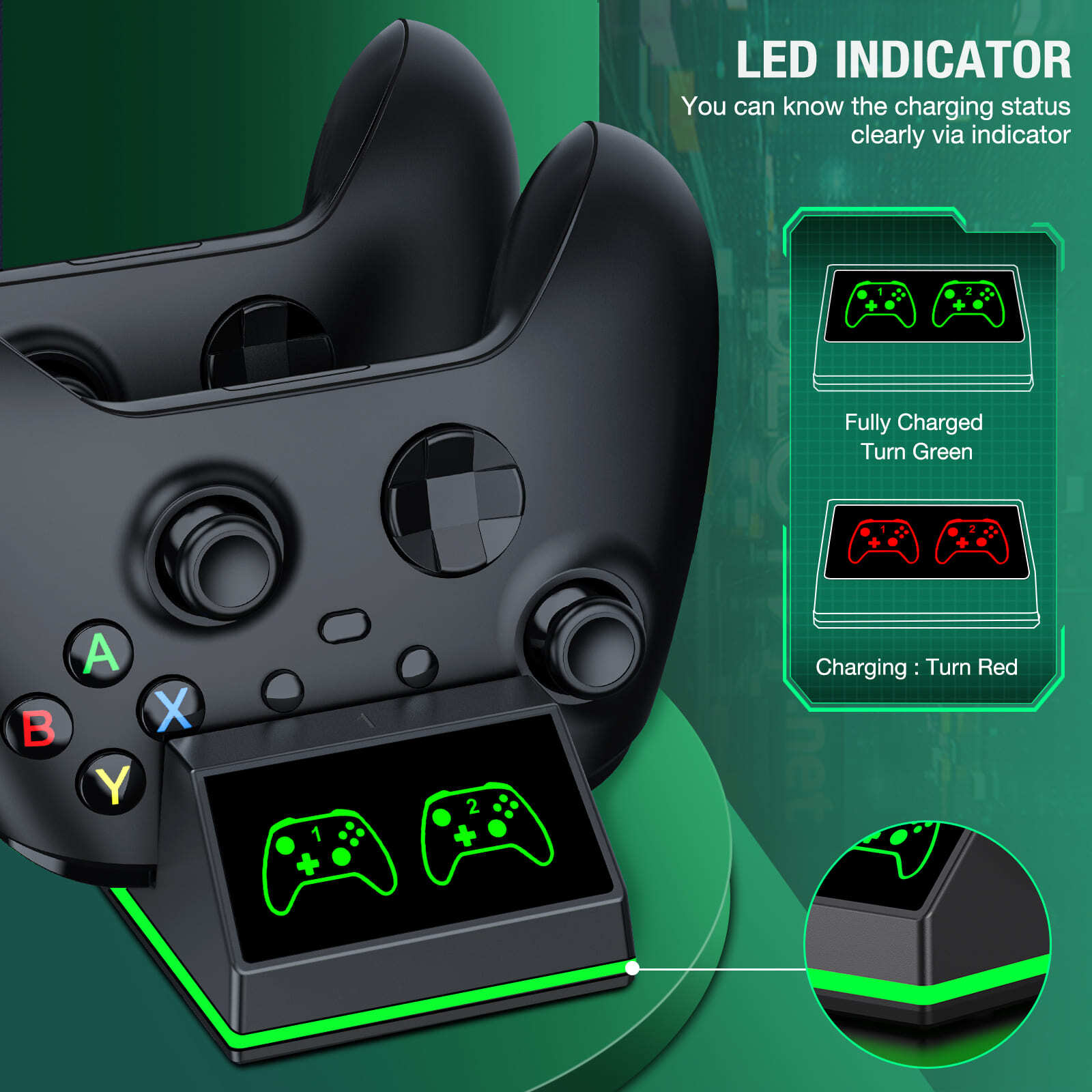 Esywen Xbox Controller Charger Station with 2 Battery Packs photo 7
