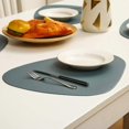 thumbnail image 3 of Ensemble de 6 Sets de Table Antidérapants Lavables Résistants à la Chaleur en PVC pour Table à Manger Bleu, 3 of 4