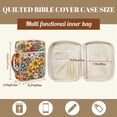thumbnail image 5 of TSOVTHRID Hippie Daisy Floral Print Bible Carrying Case for Women Men, Bible Cover with Pockets and Zipper, Practical Quilted Bibles Cases for Christian Gift, 5 of 7