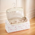 thumbnail image 4 of Cotton-Padded Large Capacity Makeup Bag Hair Dryer Storage Organizer Portable Travel Toiletry Bag for Women Girls (Heart Butterfly, Style5), 4 of 5