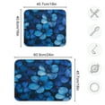 thumbnail image 3 of Kitchen Drying Mat 16x18In Drying Dish Mat Dish Drying Mats Kitchen Countertop Multi-Function Drain Drying Mat Kitchen Table Blue Flower2, 3 of 8
