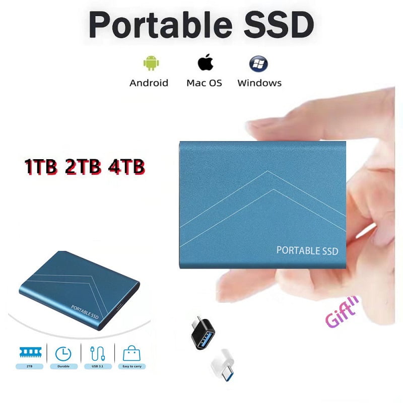 X Xhtang Portable External Hard Drive 1TB/2TB/4TB External Hard Drive SSD USB 3.0 Portable
