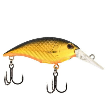 Berkley Money Badger Fishing Lure Black Gold 3/16 oz 1.5in 4cm Hybrid Baitfish-Crayfish Design Patented FlashDisc Technology Equipped with Sharp Fusion19 Hooks