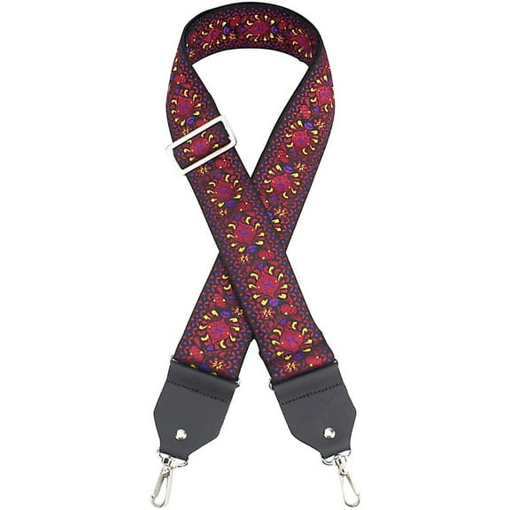 Henry Heller Deluxe Jacquard Banjo Strap Red