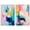 Gallery Wrapped, variant on Colorbell Sunrise Set Canvas Set of 2 Maximalist Art by Art Remedy, Gallery Wrapped, 10 x 15