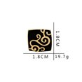 thumbnail image 2 of Gemelos con elegante diseño en espiral chapados en oro para hombre, 2 of 3