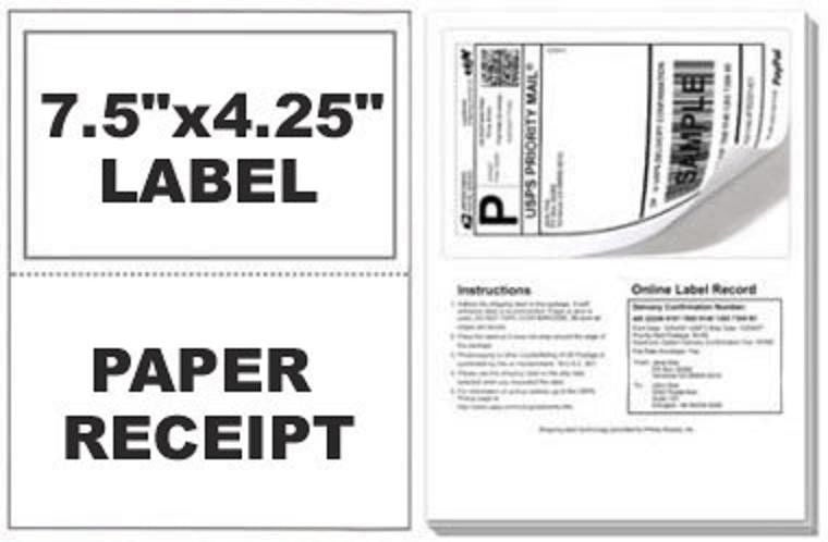USA Designed for  & Paypal Postage 200 Adhesive Labels with Perforation 