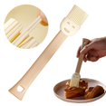 thumbnail image 3 of 1 Pc Silicone Basting Brushes, Non-Shedding Cooking Brushes for BBQ, Grilling, Baking, Basting Meat, Glazing Pastries, Applying Oil, Marinades, Butter, 7.87 x 1.37 Inch, 3 of 7