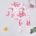 thumbnail image 2 of WEIYLL Ensembles de Tenues pour Filles Tout-Petits Pyjamas à Manches Longues Imprimés Hauts et Pantalons Ensemble de Tenues d'Automne pour Filles Roses Taille 6-7, 2 of 3