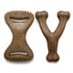 thumbnail image 1 of Juguetes masticables para perros Benebone Wishbone/Dental, duraderos, paquete de 2 unidades, grandes, 1 of 7