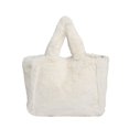 thumbnail image 1 of Bolso Mano Compras Esponjoso Color Sólido para Mujer, 1 of 9