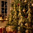thumbnail image 4 of Lighted Christmas Bells Garland Warm White String Holiday Tree Door Decor, 4 of 7