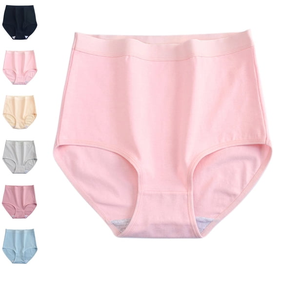 Organic Cotton High Waisted Absorbent Period Underwear for Women High Flow Menstrual Underwear 2025 Light pink L