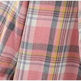 thumbnail image 3 of Miluxas Mens Long Sleeve Lightweight Plaid Casual Shirts Soft Button Down with Pocket Pink, 3 of 5