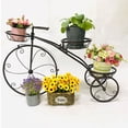 thumbnail image 3 of Bike Plant Stand Metal Bicycle Planter Black Flower Pot Holder Rack Shelf 3-Tier, 3 of 5