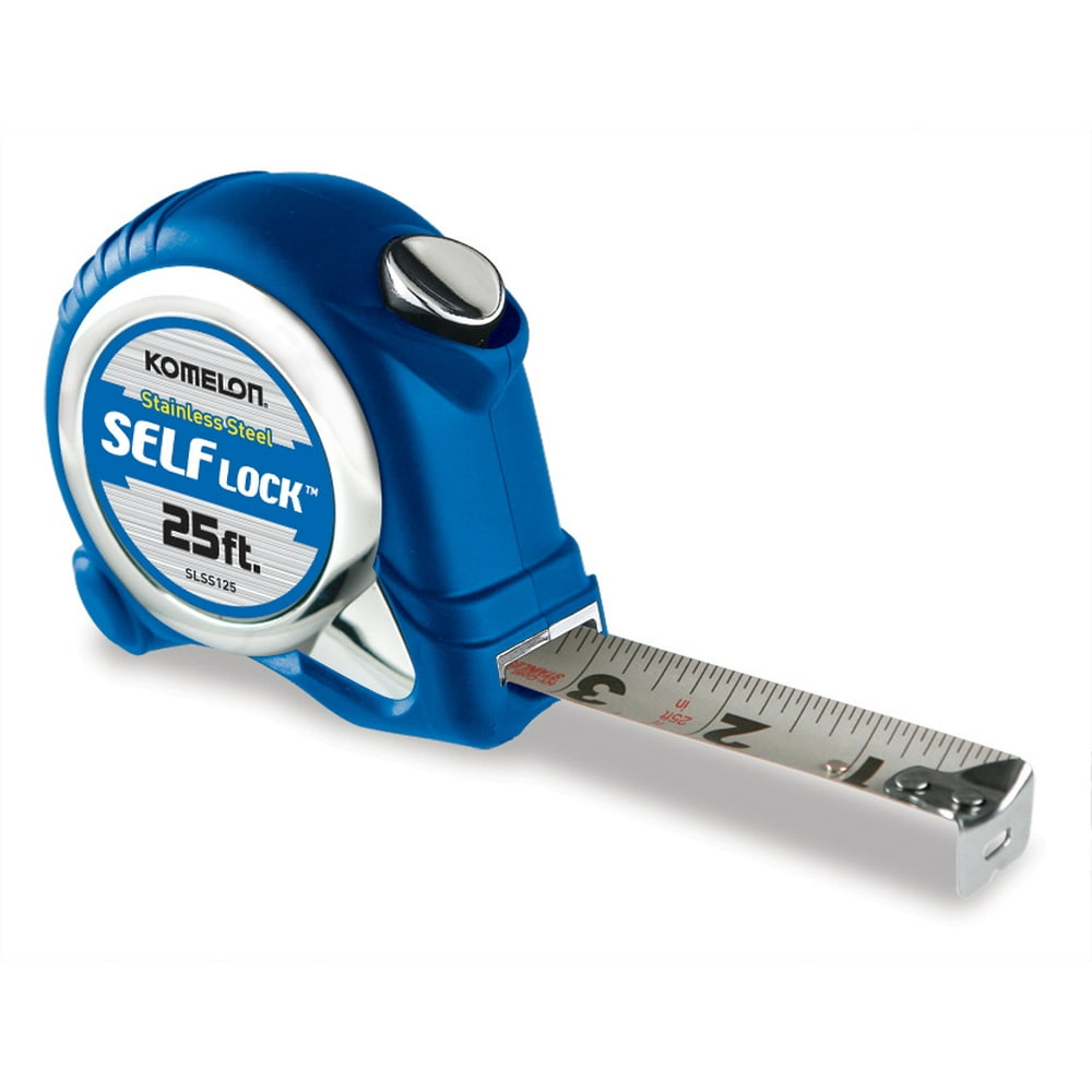 Komelon 25ft Stainless Steel Self Lock Tape Measure