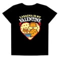 thumbnail image 3 of Garfield Lasagna is my Valentine Women's Loose T-Shirt, Black, X-Large, 3 of 4