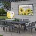 thumbnail image 6 of Outdoor TV Cover 52x30x4.5in, Farm Yellow Sunflower Butterfly Weatherproof TV Screen Protector with Zipper, Sunshine Quote Retro Plank Outside Television Cover Fits Up to 52-55", 6 of 9
