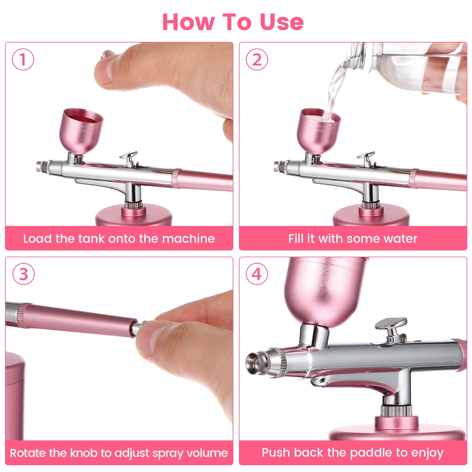 ETHZZLE 1Set Handheld Face Water Sprayer Lightweight Nano Steam Airbrush for Travel and Office