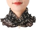 thumbnail image 4 of Neck Scarf Lightweight Soft Fake Pearl Pendant Circle Scarf Head Wrap Scarf, 4 of 6