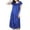 Blue, variant on Ashirexll Nightgowns for Women, Women's Sleepwear, Fashion Summer Soft Lightweight Solid Color Bow Fold Short Sleeve Ice Silk Long Sleepshirts Blue Free Size