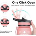 thumbnail image 5 of 32oz Leakproof Motivational Sports Water Bottle with Straw & Time Marker, Flip Top Durable BPA Free Tritan Non-Toxic Frosted Bottle Perfect for Office, School, Gym and Workout, 5 of 7
