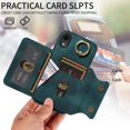 thumbnail image 2 of Dteck for iPhone XS Max Case with Card Holder, Retro PU Leather Wallet Case with Rotating Ring Kickstand, Slim Back Protective Cover Case for iPhone XS Max,Green, 2 of 7