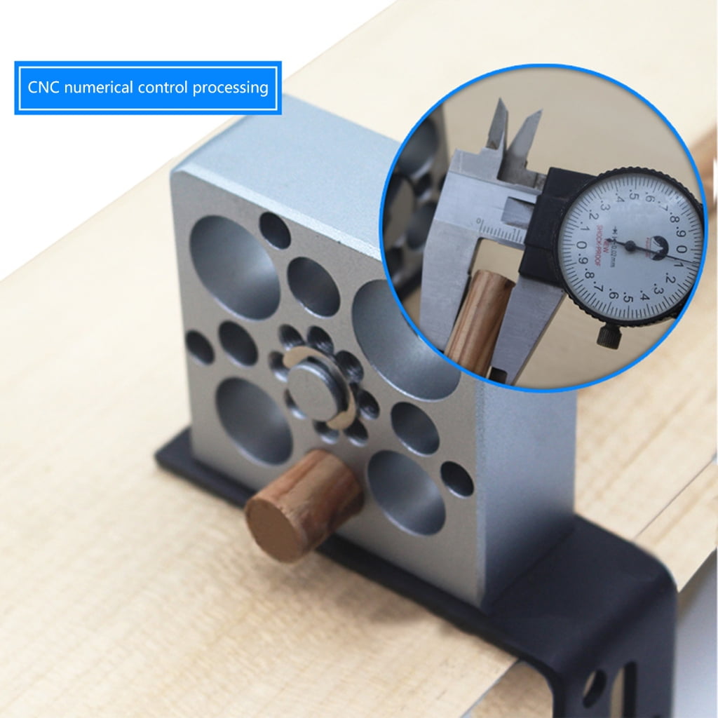 Adjustable Wooden Dowel Maker Jig Tool Kit For Precise Drilling With 8 Hole Size