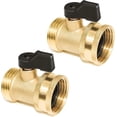 thumbnail image 1 of Brass Valve 3/4 Ball Valve Plug Valve With Handle For Garden Hose25mm (2 Piece), 1 of 5