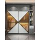 thumbnail image 2 of Glass sliding door wardrobe modern minimalist home bedroom large cabinet move door coatcase My Lux Decor Round, 2 of 24