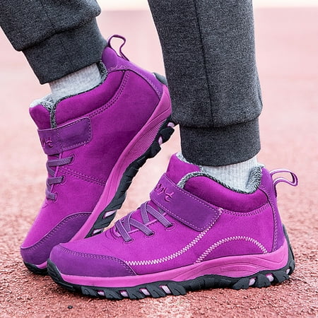 

PhoneSoap Couple Models Women s Middle Aged And Elderly Hook Loop Plus Velvet Thickening Non Slip Wear Comfortable Cotton Shoes Warm Sports Cotton Shoes Purple