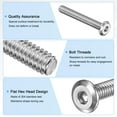 thumbnail image 2 of 10-Pack Flat Head Socket Cap Screws, 1/4-20x2" 304 Stainless Steel Hex Drive Fastener Kit with Hex Key for Machine/Furniture/Automobile/Marine, Full Thread UNC Hexagon Bolts, 2 of 7