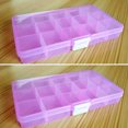 thumbnail image 1 of Utility 5 Colors 15 Grids Jewelry Nail Art Beads Tool Craft Adjustable Organizer Storage Box Case Holder, 1 of 6