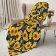 thumbnail image 3 of Sigee Sunflowers for Flannel Blanket - Ultra-Soft, Warm and Cozy, Perfect for Couch, Bed, or Travel-50"x40", 3 of 6