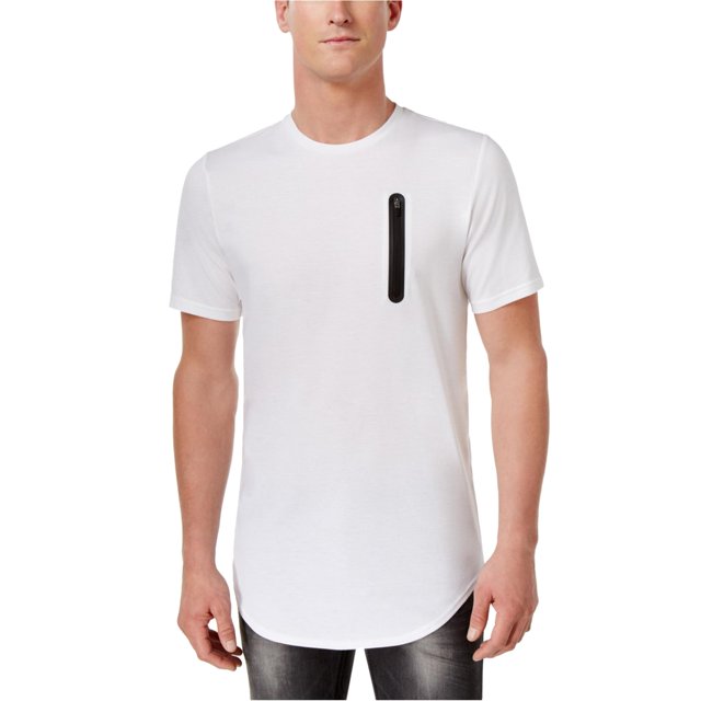 INC - Camiseta con cremallera para hombre, color blanco, XXL