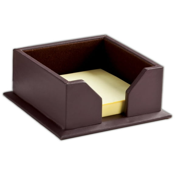 Chocolate Brown Leather 3 x 3 Sticky Note Holder