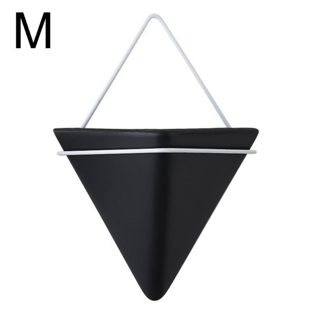 CAROOTU Simple Container Iron Vases Ceramic Self Water-Absorbing Planter Nordic Succulent Plant Wall Mounted