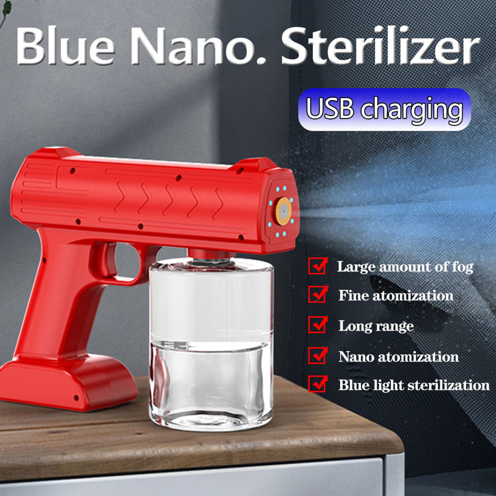 500ML-Handheld Rechargeable Atomizer Large Capacity Electric Sprayer Nozzle Adjustable Fogger Steam Gun Portable Fogger Machine for Home and Classroom 