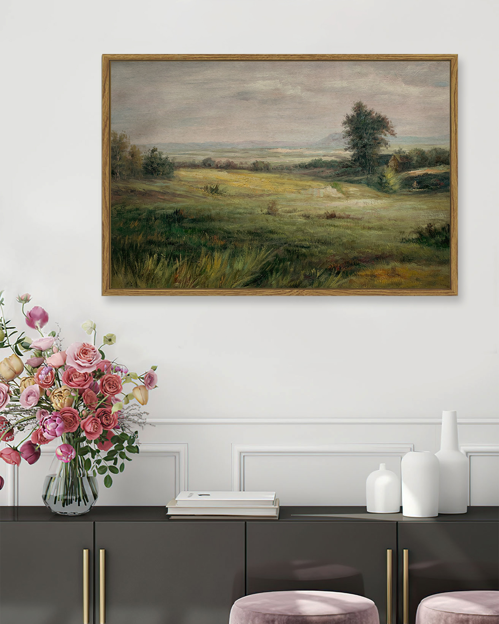 Drsoum Vintage Framed Landscape Canvas Wall Art, 24x36 photo 7