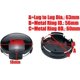 thumbnail image 2 of MKK 4 piezas de plástico a presión tipo tapacubos centrales de rueda de 62 mm de diámetro exterior y 60 mm de diámetro interior para automóviles, negro, 2 of 5