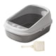 thumbnail image 4 of Inodoro para Gatos, Caja de Arena para Gatos, Caja de Arena para Gatos, Fácil de Limpiar, con Pala, Caja para Cama de Lados Altos Y Fácil de Transport L gris, 4 of 9