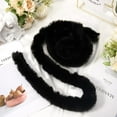 thumbnail image 3 of Faux Suede 1 pc Faux Fur Chenille Stick Fabric Roll for Christmas Tree Decor or Wreath Bows Craft Black 2000x2mm, 3 of 9