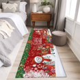 thumbnail image 4 of Runner Rug 2'x6', Red Christmas Washable Non-Slip Hallway Runner Rugs, Xmas Snowman Santa Elk Winter Snowflake Bedside Rugs Floor Mats Carpet Runners for Kitchen Bathroom Laundry Room, 4 of 8