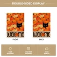 thumbnail image 6 of Sm:)e Fall Garden Flag 12x18 Inch Double Sided - Seasonal Decorative Flag Rustic Autumn Outdoor Yard Decor, Pumpkins and Black Cat, 6 of 7
