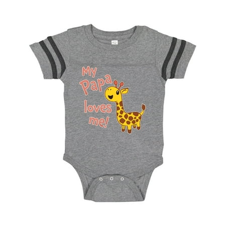 

Inktastic My Papa Loves me- cute giraffe Gift Baby Boy or Baby Girl Bodysuit