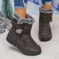 thumbnail image 5 of Kilaqueen Womens Snow Boots with Hook and Loop Waterproof Faux Fur Lined Winter Warm Boots Comfortable Fashion Slip On Ankle Booties Anti-Slip High Top Outdoor Walking Shoes, 5 of 9