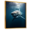 thumbnail image 2 of Designart "Majestic Blue Predator I" Shark Floater Framed Canvas Art Print, 2 of 5