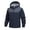 Dark blue, variant on Men's autumn and winter plus velvet jacket casual loose outdoor hooded jacket