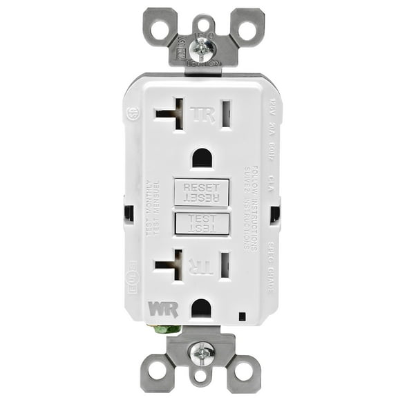 Leviton R92-GFWT2-0KW 20 Amp White SmartlockPro Self-Test GFCI